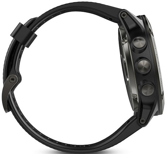 Часы Часы Garmin Fenix 5X Sapphire серые с черным ремешком (010-01733-01) в Екатеринбурге в Екатеринбурге
