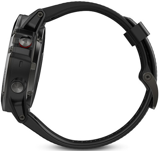 Часы Часы Garmin Fenix 5X Sapphire серые с черным ремешком (010-01733-01) в Екатеринбурге в Екатеринбурге