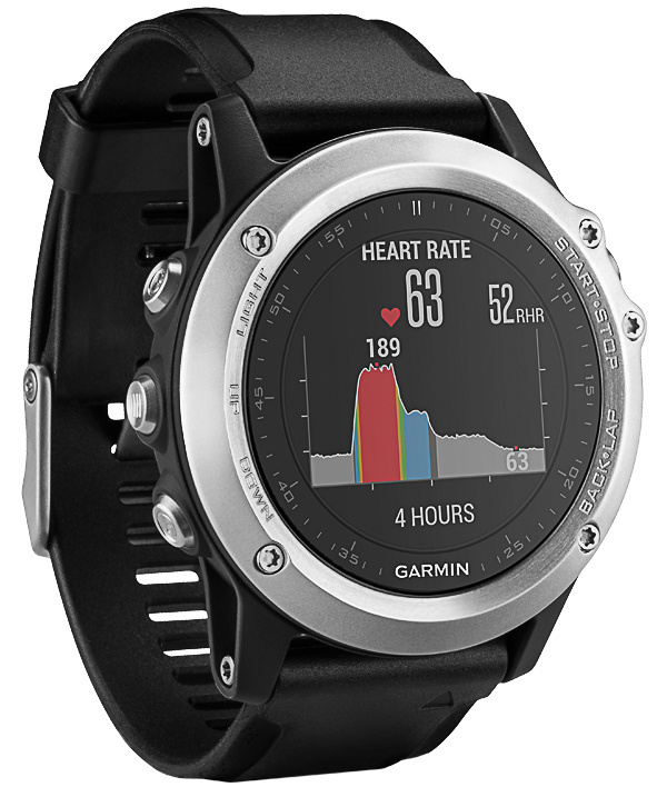 Garmin FENIX 3 HR Silver с черным ремешком 010-01338-77 в Екатеринбурге в Екатеринбурге